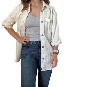 Abercrombie Cream denim shirt/jacket